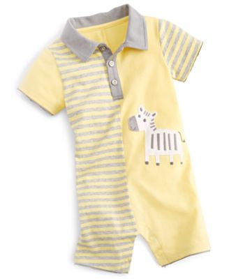 First Impressions - Baby Boys Zebra Cotton Sunsuit