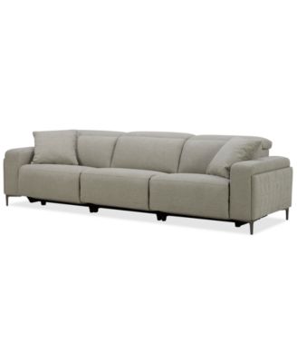Furniture - 133" 3-Pc. Power Recliner Fabric Sofa