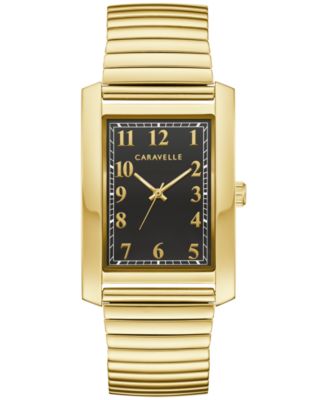 Caravelle - Men's Dress Gold-Tone Stainless Steel Expansion Bracelet Watch 30mm