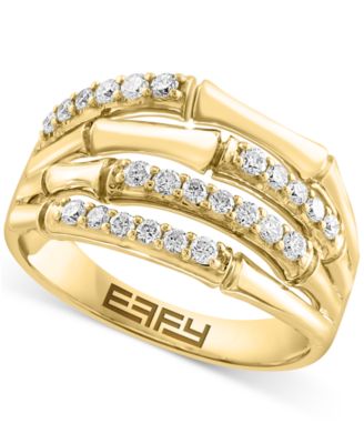 EFFY Collection - Diamond Multirow Openwork Statement Ring (3/8 ct. t.w.) in 14k Gold