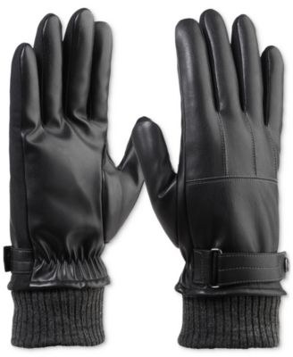Isotoner Signature - Men's Touchscreen Insulated Gloves with Knit Cuffs