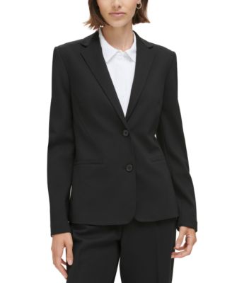 Calvin Klein - Petite Two-Button Notch-Collar Jacket