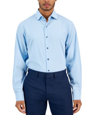 Alfani - Men's Regular-Fit Travel Knit Solid Dress Shirt