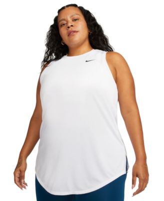Nike - Plus Size Racerback Curved-Hem Tank Top