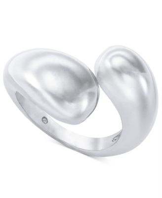 On 34th - Silver-Tone Bypass Ring