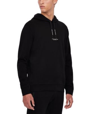 A|X Armani Exchange - Men's French Terry Double-Logo Drawstring Hoodie