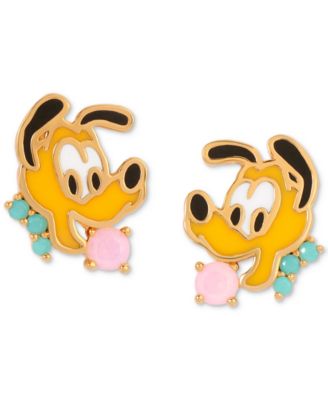 Girls Crew - 18k Gold-Plated Color Crystal Pluto Stud Earrings