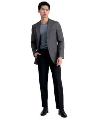 Haggar - Men's Premium Comfort Classic-Fit 4-Way Stretch Wrinkle-Free Flat-Front Dress Pants