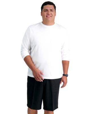 Haggar - Men's Big & Tall Cool 18 PRO&reg; Classic-Fit Stretch Flat-Front 9.5" Shorts