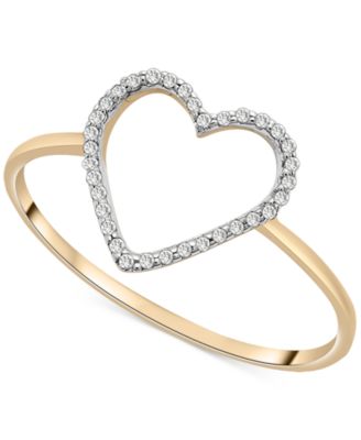 Wrapped - Diamond Open Heart Ring (1/20 ct. t.w.) in 10k Gold