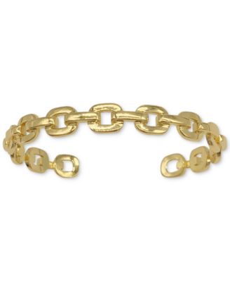 ADORNIA - 14k Gold-Plated Chain Link Cuff Bracelet