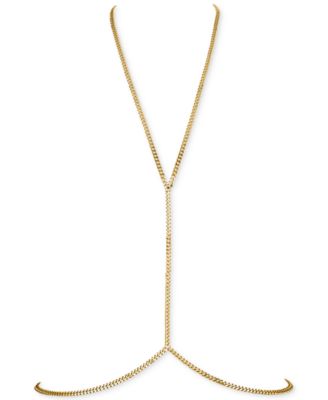 OMA THE LABEL - 18k Gold-Plated Cuban Link Body Chain