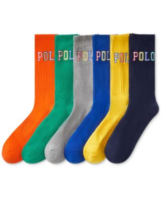 Polo Ralph Lauren - Men's 6-Pk. Polo Outlined Crew Socks