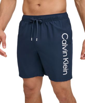 Calvin Klein - Men's Core Logo-Print 7" Volley Swim Trunks