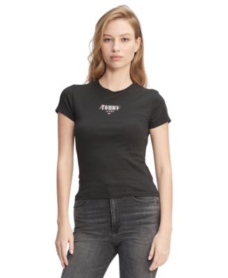 Tommy Jeans - Women's Slim-Fit Essential Logo Graphic T-Shirt