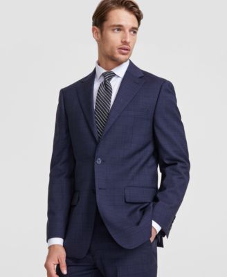 Calvin Klein - Men's Slim-Fit Wool-Blend Stretch Plaid Suit Separate Jacket