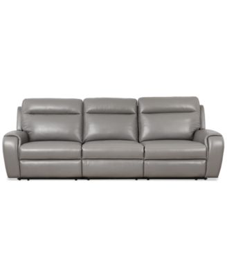 Furniture - Sheeler 3-Pc. Faux Leather Sectional with 2 Power Motion Chairs