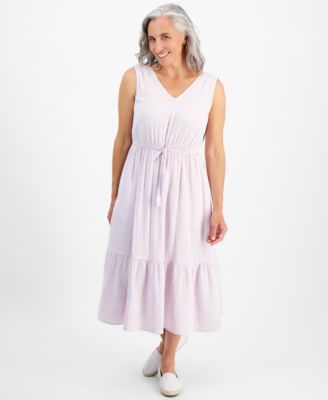 Style & Co - Petite Cotton Sleeveless Maxi Dress