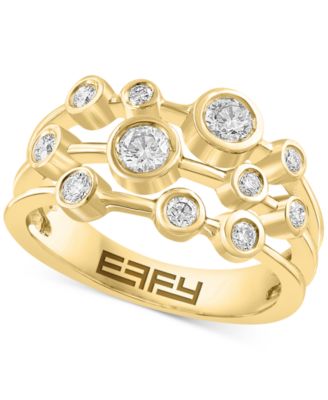 EFFY Collection - Diamond Bezel Cluster Statement Ring (1/2 ct. t.w.) in 14k Gold