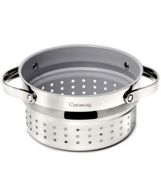 Caraway - Nonstick Stainless Steel 3-Qt. Saucepan Steamer