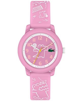 Lacoste - Kid's Pink Printed Silicone Strap Watch 33mm