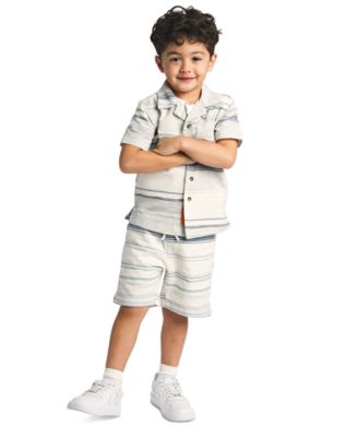 Sovereign Code - Toddler & Little Boys Passport Striped Shorts