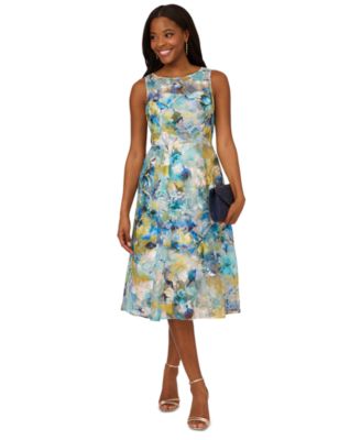 Adrianna Papell - Women's Printed Fit & Flare Dress