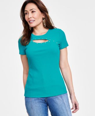 I.N.C. International Concepts - Women's Fitted Cutout Top