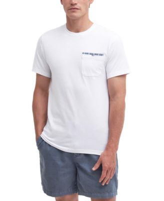 Barbour - Men's Tayside Tartan-Trimmed Pocket T-Shirt