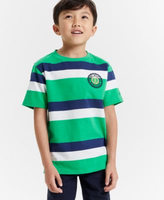 Tommy Hilfiger - Toddler & Little Boys Varsity H Stripe Embroidered Logo Graphic T-Shirt