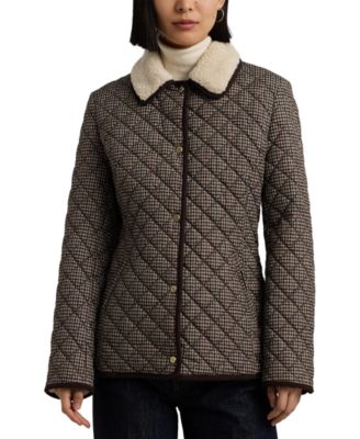 Lauren Ralph Lauren - Petite Faux-Sherpa-Collar Quilted Coat