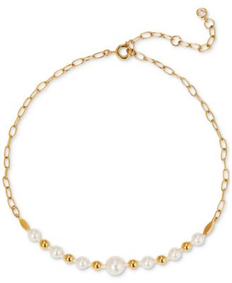NADRI - 18k Gold-Plated Imitation Pearl Ankle Bracelet