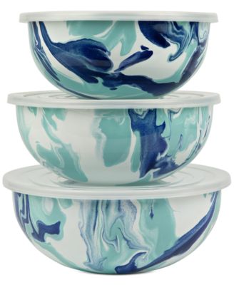 Golden Rabbit - Lagoon Mixing Bowls with Lids, Set of 3