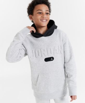 Jordan - Big Boys Logo Embossed Heathered Fleece Hoodie