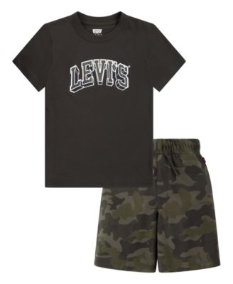 Levi's - Toddler Boys Camo Logo Tee and Shorts Set