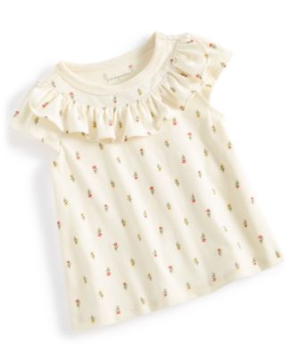 First Impressions - Baby Girls Felicity Field Short-Sleeve Ruffled Top