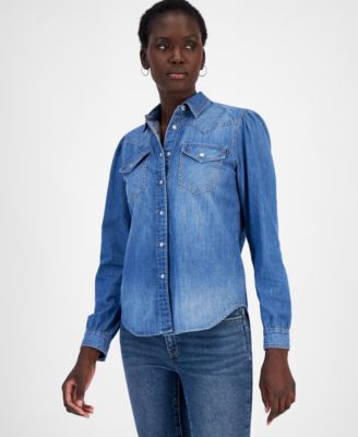 Nautica Jeans - Women's Western Cotton Denim Shirt