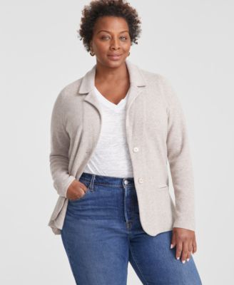 Charter Club - Plus Size Cashmere Blazer