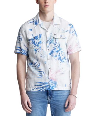 Buffalo David Bitton - Men's Salaman Printed Short Sleeve Button-Front Camp Shirt