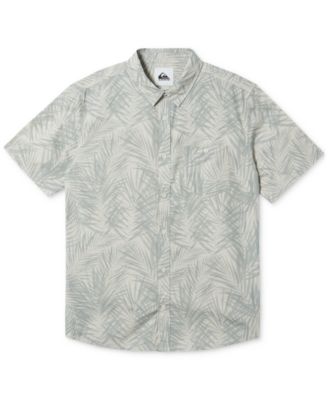Quiksilver - Men's Fern Days Regular-Fit Frond-Print Button-Down Shirt