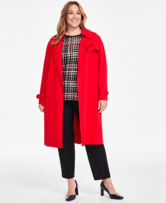 Anne Klein - Plus Size Classic Belted Trench Coat