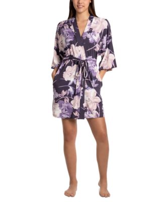 Linea Donatella - Women's Violette Floral Knit Wrap Robe