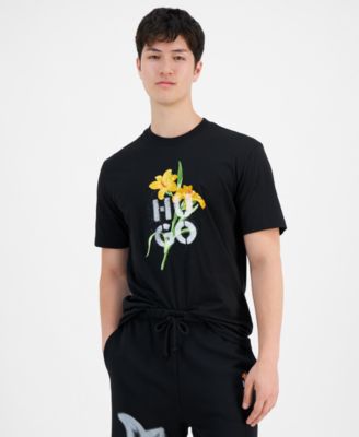 Hugo Boss - Men's Dilablumi Short Sleeve Crewneck Logo Graphic T-Shirt
