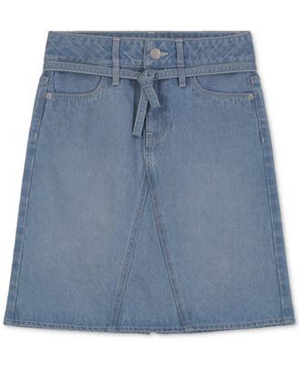 Calvin Klein - Big Girls Knee-Length Cotton Denim Skirt