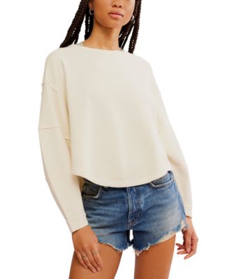 Free People - Women's Total Eclipse Ribbed Raw-Trim Top