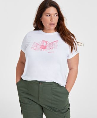 On 34th - Trendy Plus Size Crewneck Brooklyn Graphic T-Shirt