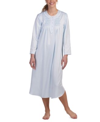Miss Elaine - Women's Embroidered Long-Sleeve Nightgown