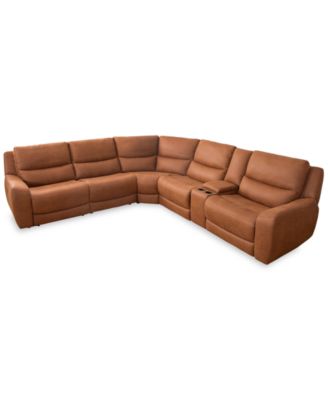 Furniture - Tanico 6-Pc. Modular Sectional with 2 Power Motion Chairs & 1 Console