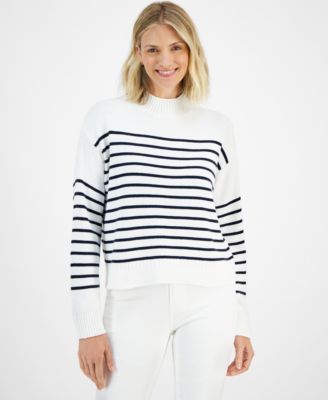Nautica Jeans - Women's Striped Mock-Neck Sweater