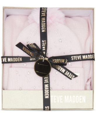 Steve Madden - Women's 2-Pc. Embellished Beanie & Scarf Set